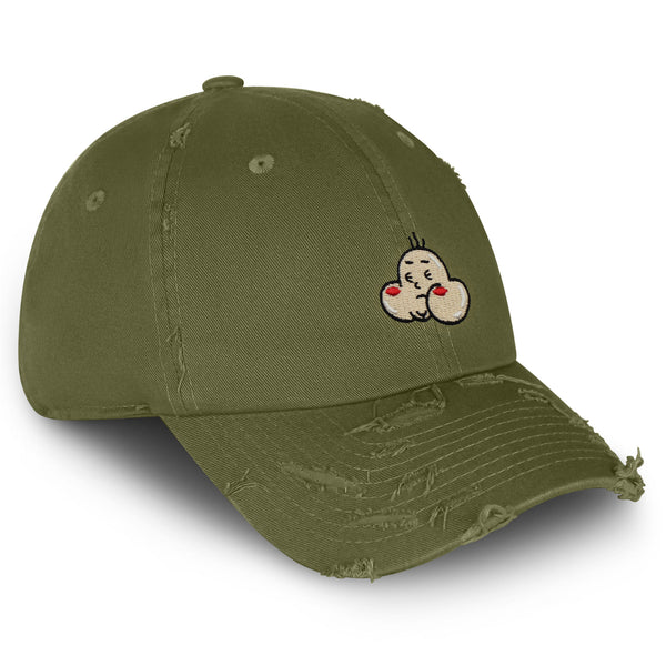 Funny Character Vintage Dad Hat Frayed Embroidered Cap Man Cartoon