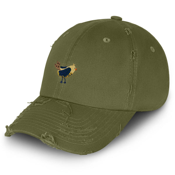 Bird Vintage Dad Hat Frayed Embroidered Cap Pigeon Dove