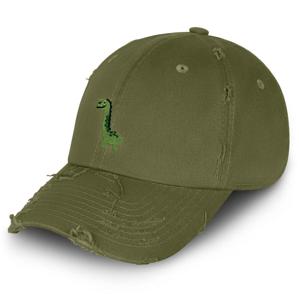 Apatosaurus Dinosaur Vintage Dad Hat Frayed Embroidered Cap Child Kid, Dino