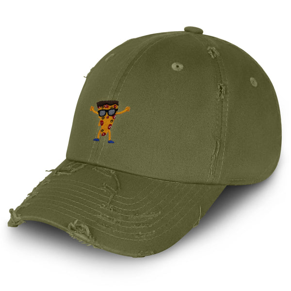 Pizzaman Vintage Dad Hat Frayed Embroidered Cap Pizza Delivery