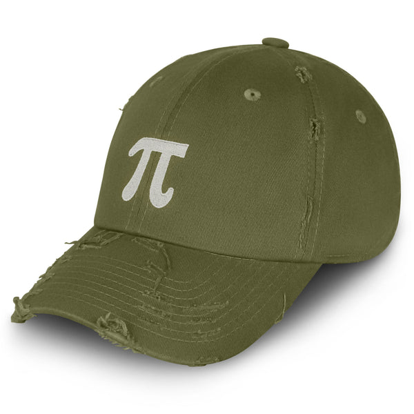 Pi Pie Vintage Dad Hat Frayed Embroidered Cap Math