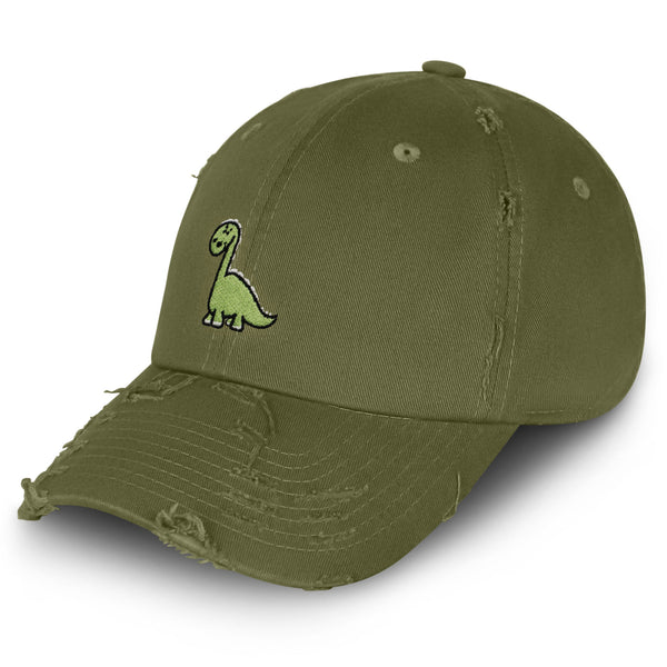 Dinosaur Vintage Dad Hat Frayed Embroidered Cap Cute