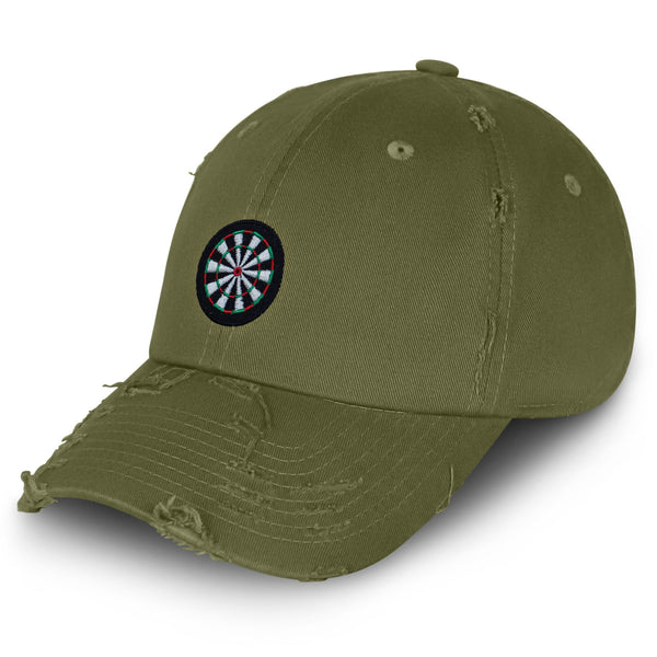 Dart Board Vintage Dad Hat Frayed Embroidered Cap Scoring