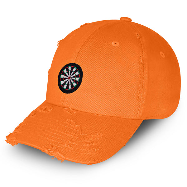 Dart Board Vintage Dad Hat Frayed Embroidered Cap Scoring