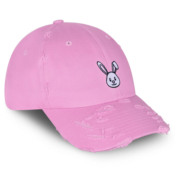 Easter Bunny Vintage Dad Hat Frayed Embroidered Cap Costume