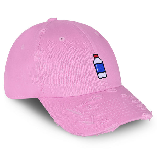 Plastic Water Bottle Vintage Dad Hat Frayed Embroidered Cap Random Image