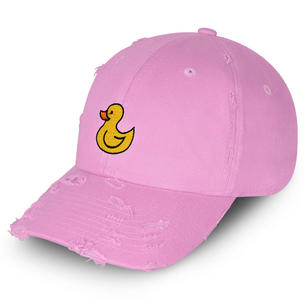 Duck Vintage Dad Hat Frayed Embroidered Cap Rubberduck Toy