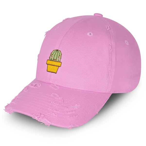 Cactus Vintage Dad Hat Frayed Embroidered Cap Plant Desert