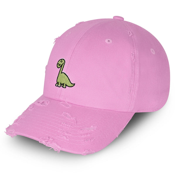 Dinosaur Vintage Dad Hat Frayed Embroidered Cap Cute