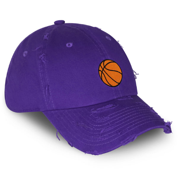 Basketball Vintage Dad Hat Frayed Embroidered Cap Sports