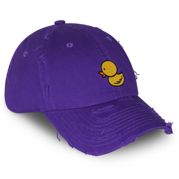 Duck Vintage Dad Hat Frayed Embroidered Cap Cute bird