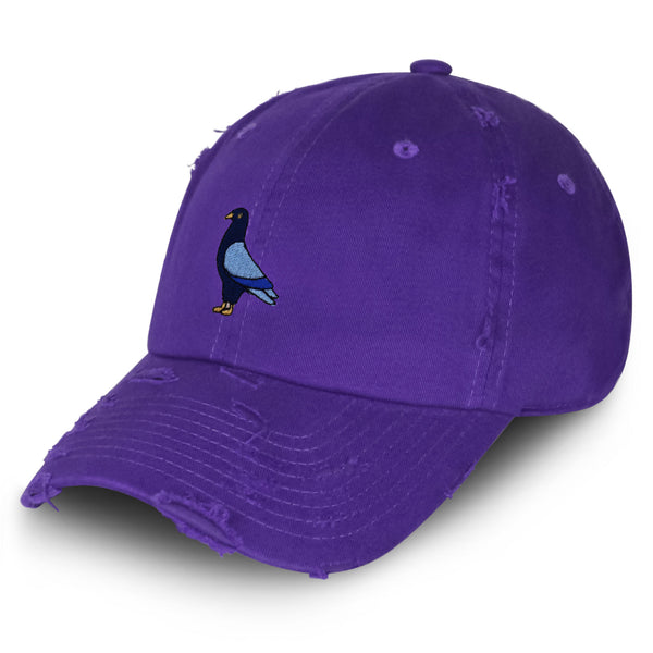 Pigeon Vintage Dad Hat Frayed Embroidered Cap Pigeon Dove