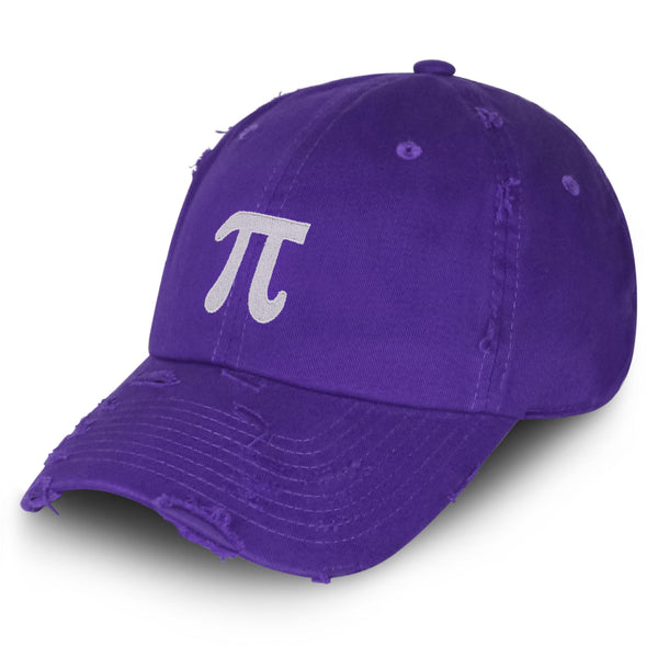 Pi Pie Vintage Dad Hat Frayed Embroidered Cap Math