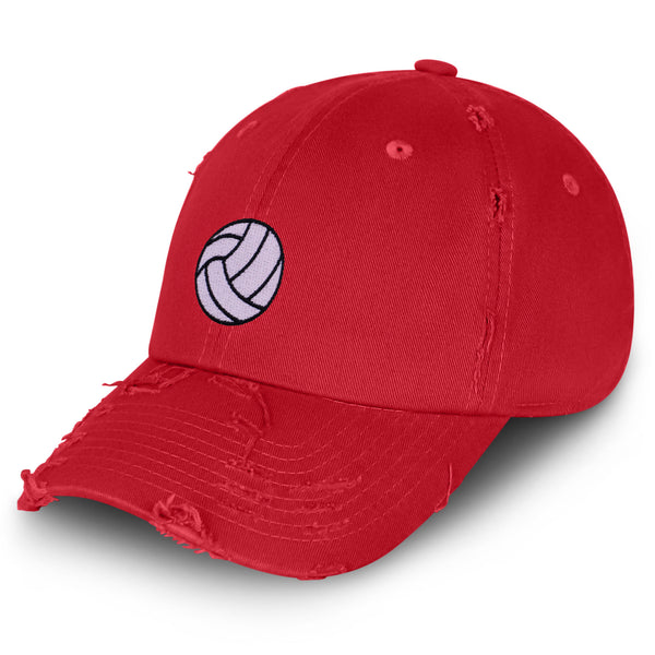 Volleyball Vintage Dad Hat Frayed Embroidered Cap Beach Ball