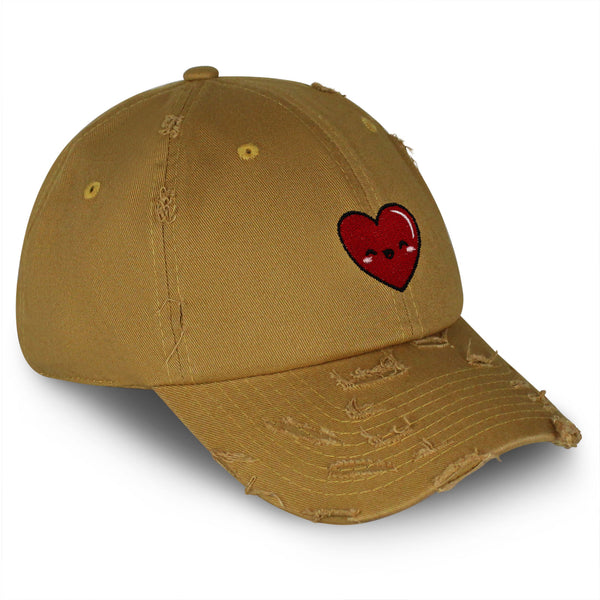 Cute Heart Vintage Dad Hat Frayed Embroidered Cap Health Healthy, Hospital