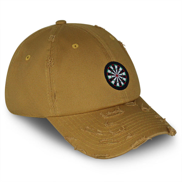 Dart Board Vintage Dad Hat Frayed Embroidered Cap Scoring