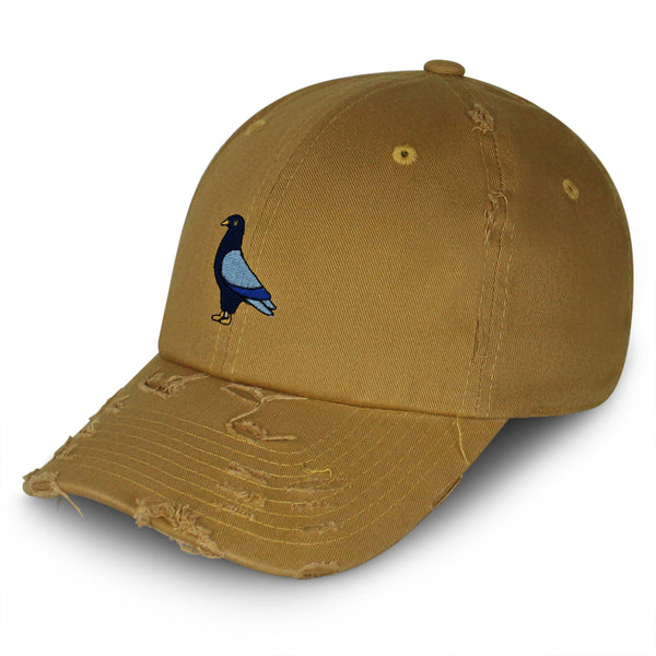 Pigeon Vintage Dad Hat Frayed Embroidered Cap Pigeon Dove