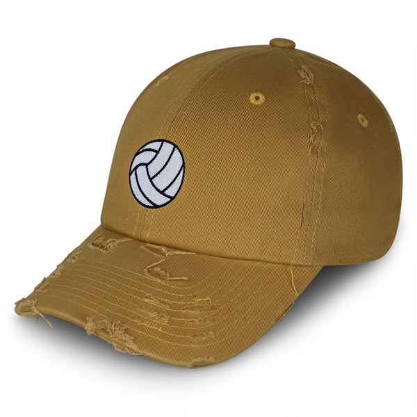 Volleyball Vintage Dad Hat Frayed Embroidered Cap Beach Ball