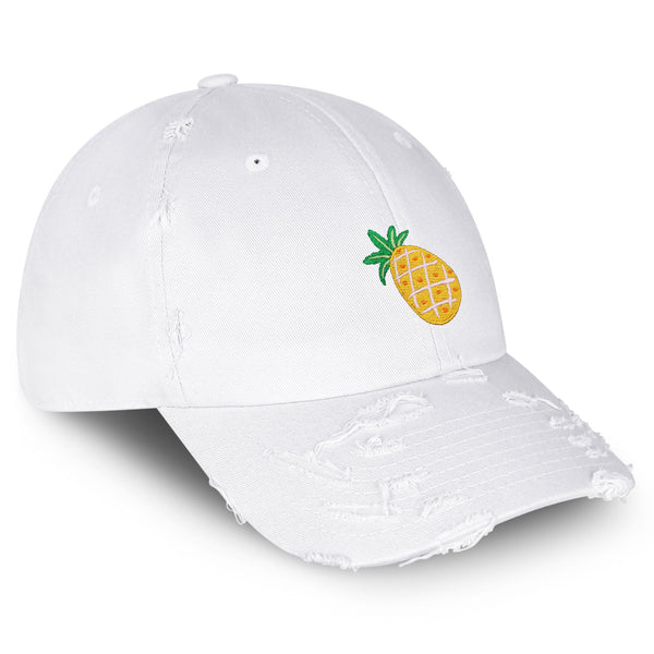 Papaya Fruit Vintage Dad Hat Frayed Embroidered Cap Pineapple