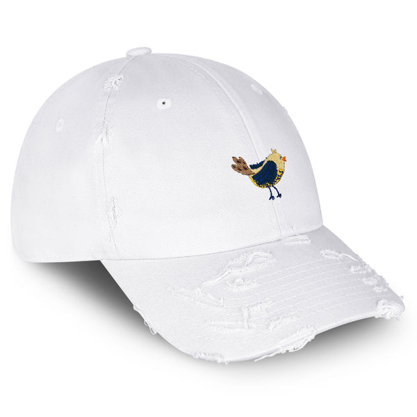 Bird Vintage Dad Hat Frayed Embroidered Cap Pigeon Dove