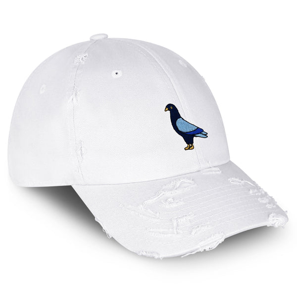 Pigeon Vintage Dad Hat Frayed Embroidered Cap Pigeon Dove