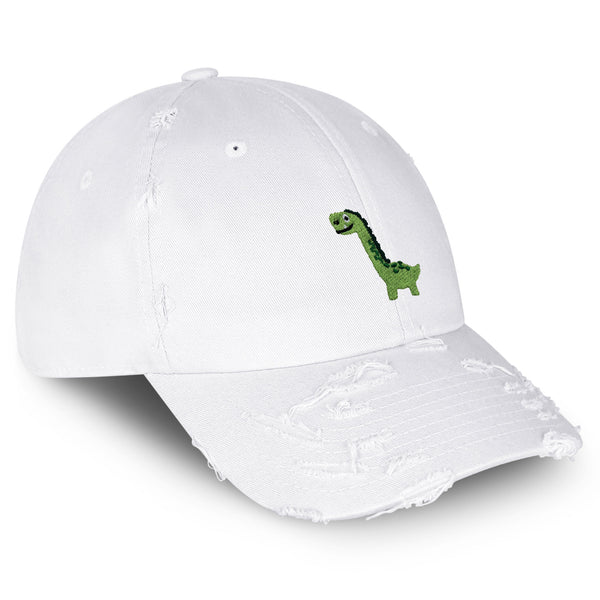 Apatosaurus Dinosaur Vintage Dad Hat Frayed Embroidered Cap Child Kid, Dino