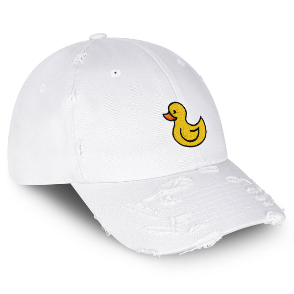 Duck Vintage Dad Hat Frayed Embroidered Cap Rubberduck Toy