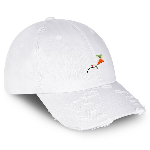 Kite Flying Vintage Dad Hat Frayed Embroidered Cap Activity Outdoor