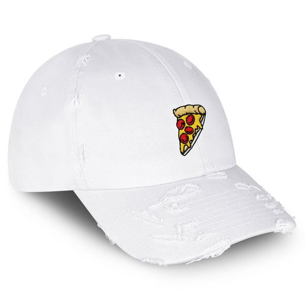 Pizza Vintage Dad Hat Frayed Embroidered Cap Delivery Pepperoni