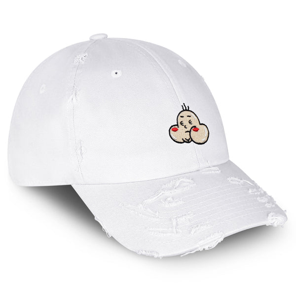 Funny Character Vintage Dad Hat Frayed Embroidered Cap Man Cartoon