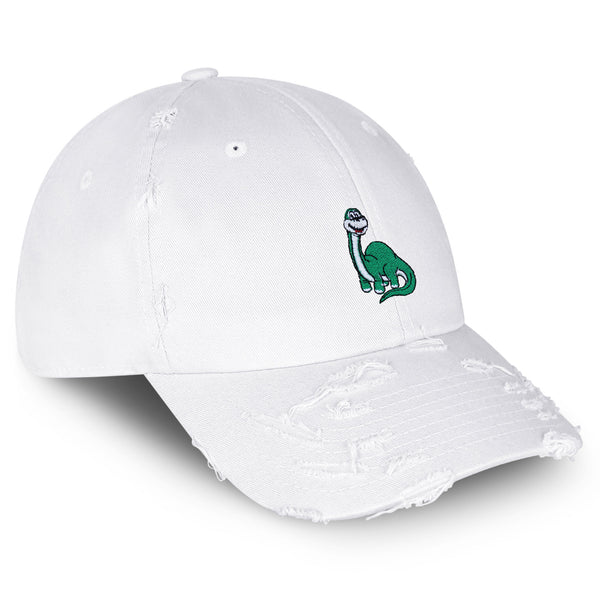 Dinosaur Vintage Dad Hat Frayed Embroidered Cap Cute