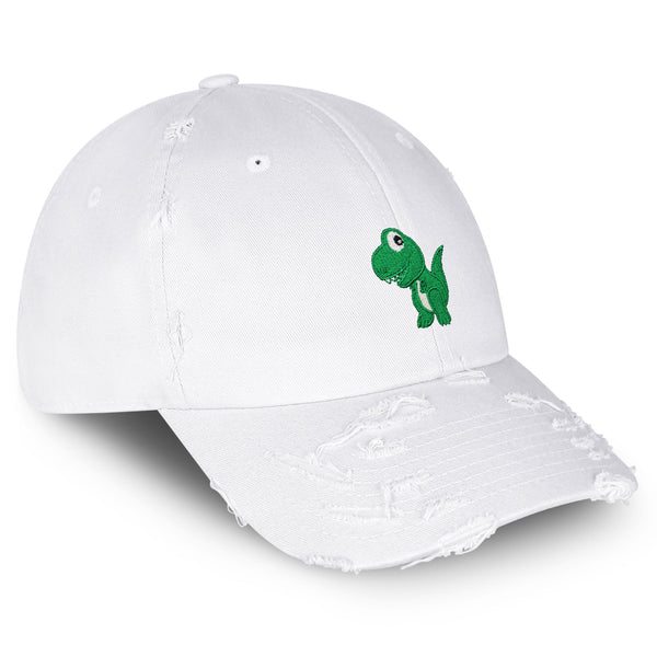 Dinosaur Vintage Dad Hat Frayed Embroidered Cap Cute