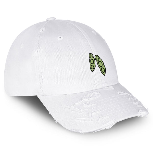 Pea Pod Vintage Dad Hat Frayed Embroidered Cap Fruit