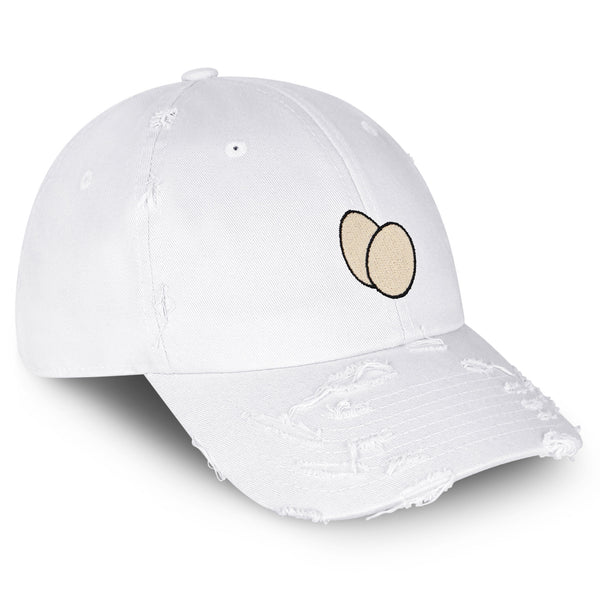 Egg Vintage Dad Hat Frayed Embroidered Cap Chicken