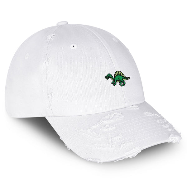 Dimetrodon Dinosaur Vintage Dad Hat Frayed Embroidered Cap Cute