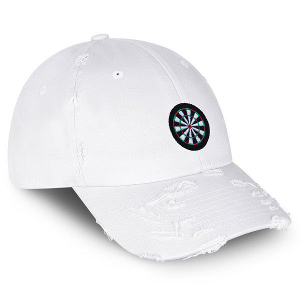 Dart Board Vintage Dad Hat Frayed Embroidered Cap Scoring