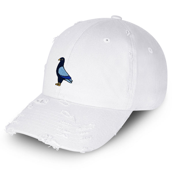 Pigeon Vintage Dad Hat Frayed Embroidered Cap Pigeon Dove