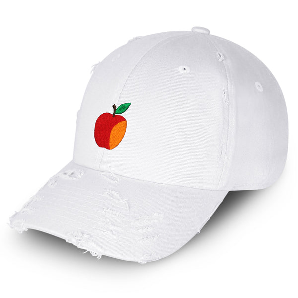 Apple Vintage Dad Hat Frayed Embroidered Cap Fruit