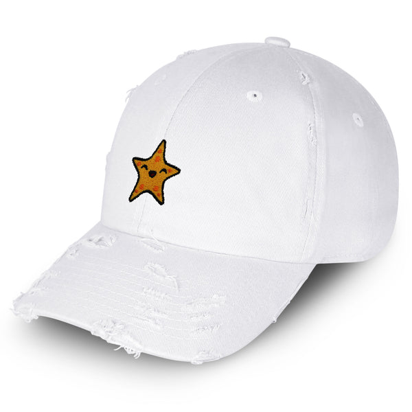 Starfish Vintage Dad Hat Frayed Embroidered Cap Ocean Fishing