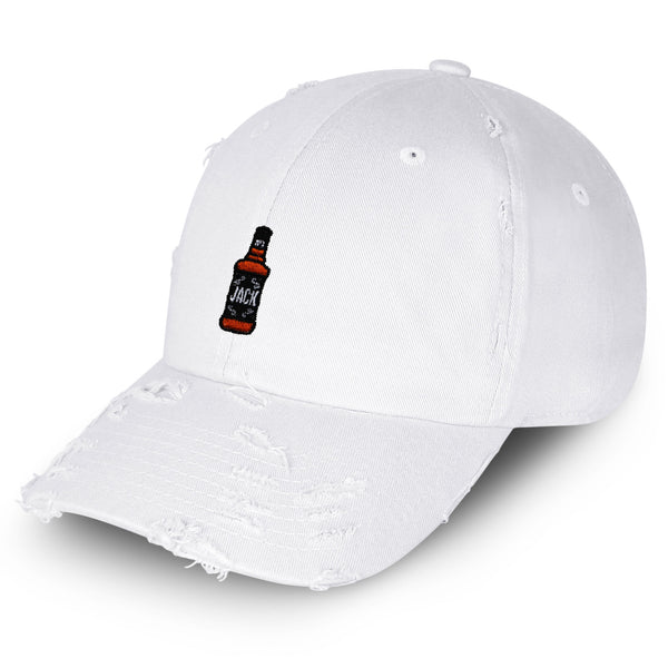 Jack Bourbon Vintage Dad Hat Frayed Embroidered Cap Whiskey Spirit