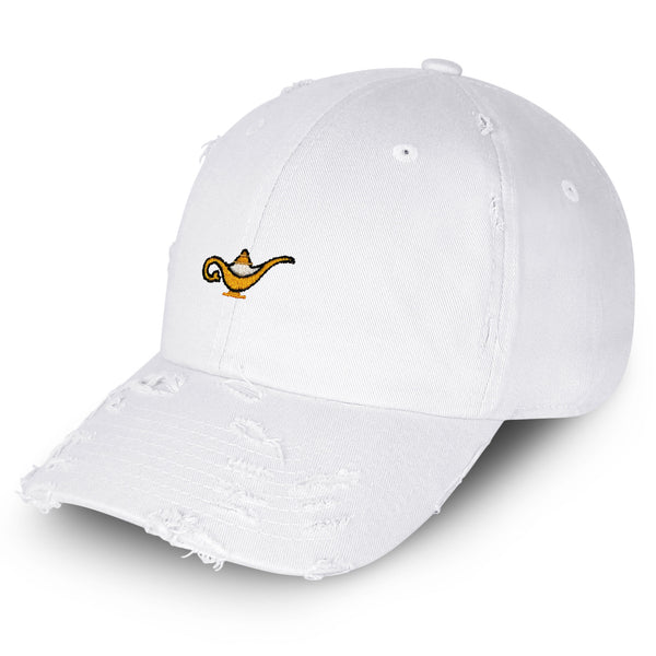 Magic Lamp Vintage Dad Hat Frayed Embroidered Cap Genie