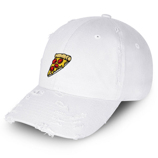 Pizza Vintage Dad Hat Frayed Embroidered Cap Delivery Pepperoni