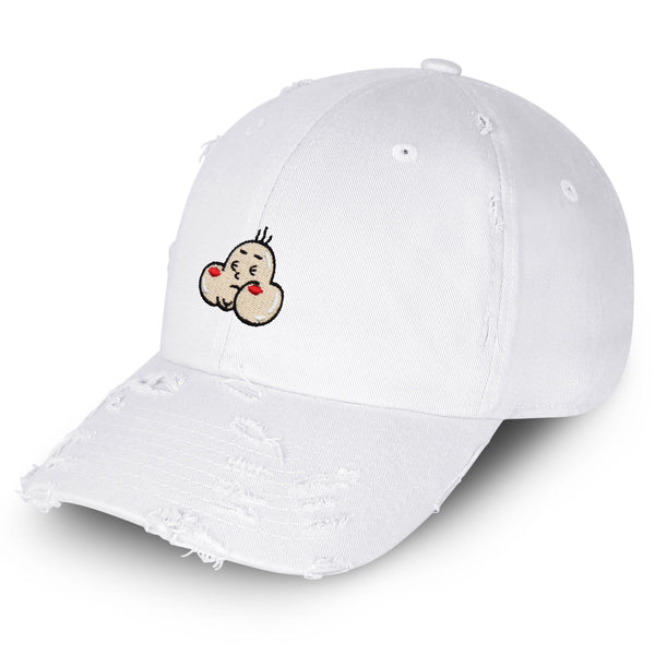 Funny Character Vintage Dad Hat Frayed Embroidered Cap Man Cartoon