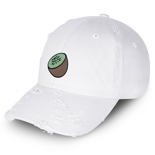 Kiwi Vintage Dad Hat Frayed Embroidered Cap Fruit