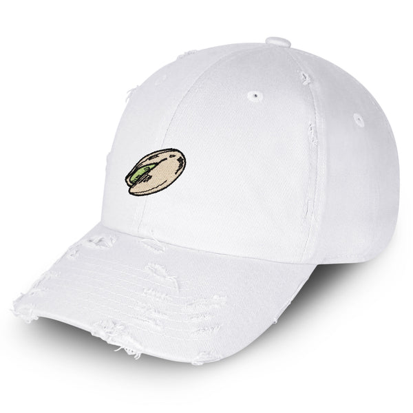 Pistachio Vintage Dad Hat Frayed Embroidered Cap Nut Funny