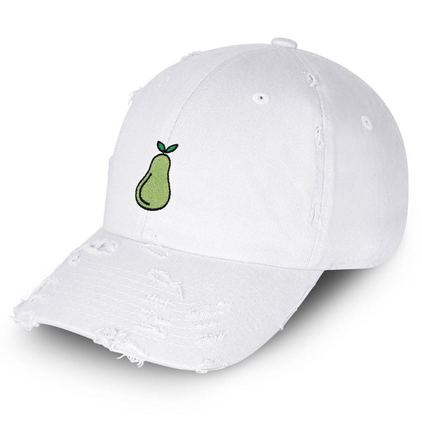 Pear Vintage Dad Hat Frayed Embroidered Cap Fruit