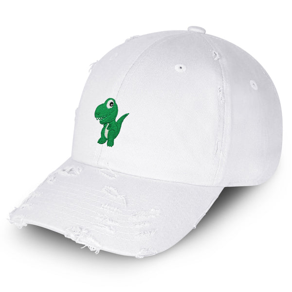 Dinosaur Vintage Dad Hat Frayed Embroidered Cap Cute