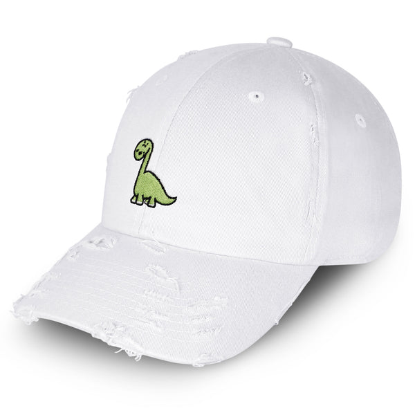 Dinosaur Vintage Dad Hat Frayed Embroidered Cap Cute