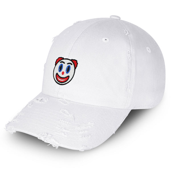 Clown Emoji Vintage Dad Hat Frayed Embroidered Cap Circus