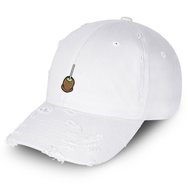 Caramel Apple Vintage Dad Hat Frayed Embroidered Cap Foodie